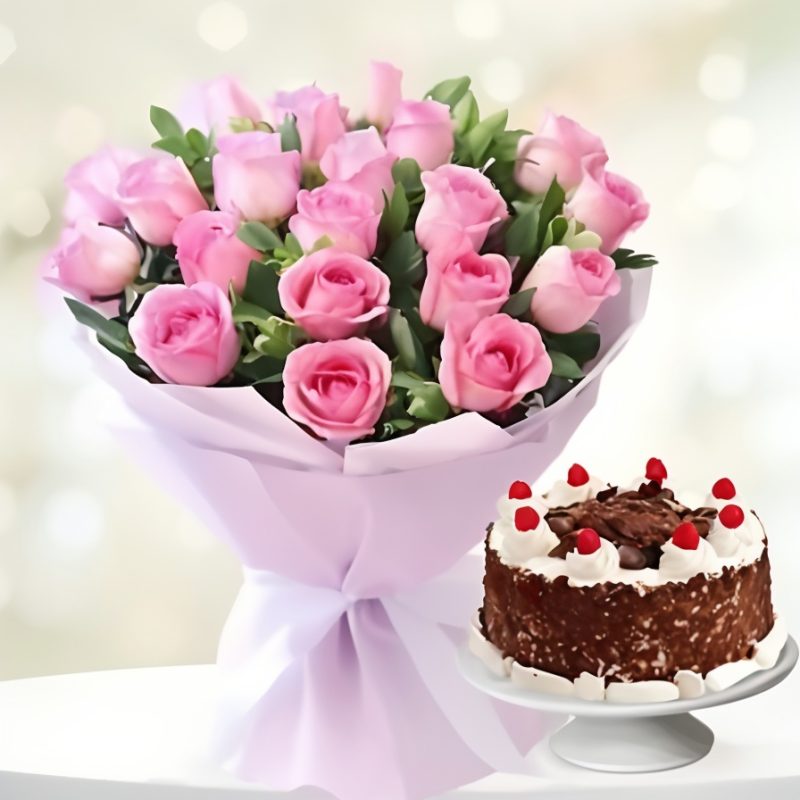 flower-bouquet-and-cake-enhanced
