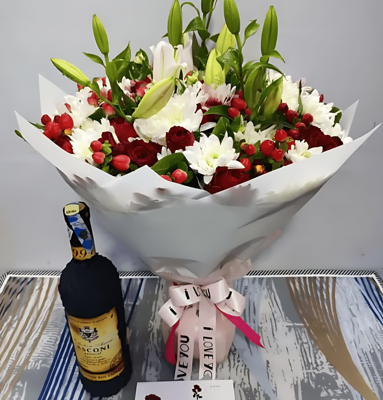 flower-bouquet-asconi-wine-and-card-enhanced