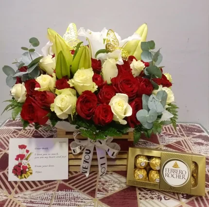 flower-bouquet-ferrero-chocolates-and-card