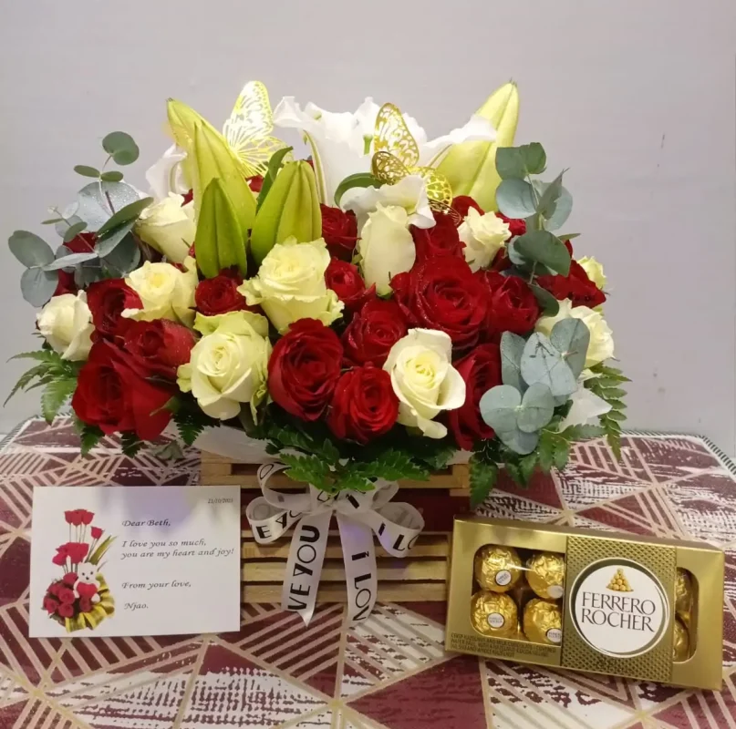 flower-bouquet-ferrero-chocolates-and-card