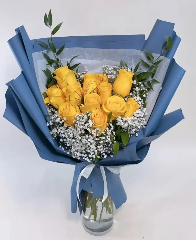 sunshine-serenity-bouquet-a-dozen-yellow-roses-in-a-mason-jar